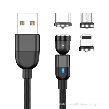 Magnetic LED Fast Charging USB Cable Type C Magnet Micro USB Data Charging Charger Mobile Phone Cord USB Cable